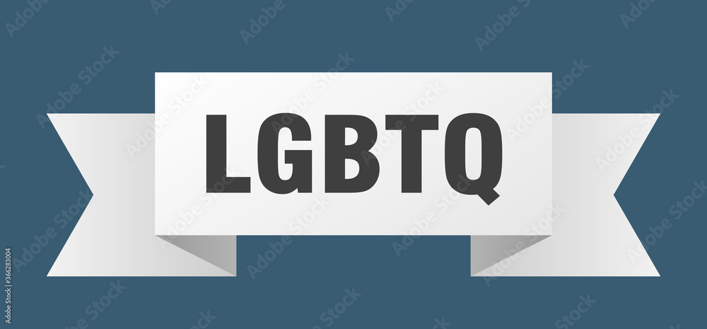 lgbtq ribbon. lgbtq paper band banner sign