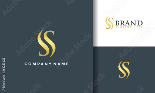 elegant luxury letter logo S