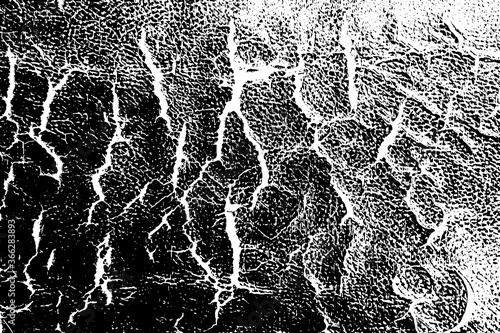Grunge black texture on white background (Vector). Use for decoration, aging or old layer