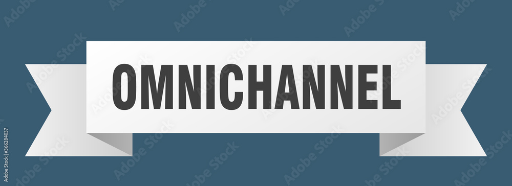 omnichannel ribbon. omnichannel paper band banner sign omnichannel ribbon. omnichannel paper band banner sign