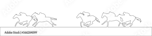 silhouette of a horse participating a race