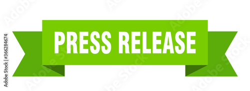 press release ribbon. press release paper band banner sign