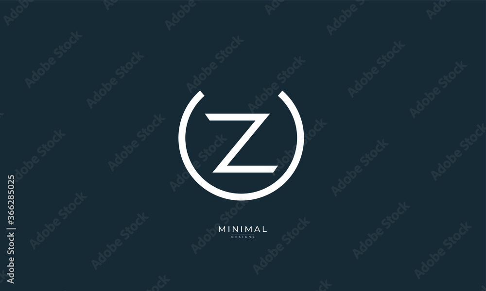 Alphabet letter icon logo UZ or ZU Alphabet letter icon logo UZ or ZU