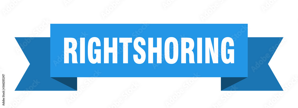 rightshoring ribbon. rightshoring paper band banner sign rightshoring ribbon. rightshoring paper band banner sign