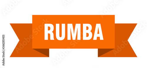 rumba ribbon. rumba paper band banner sign
