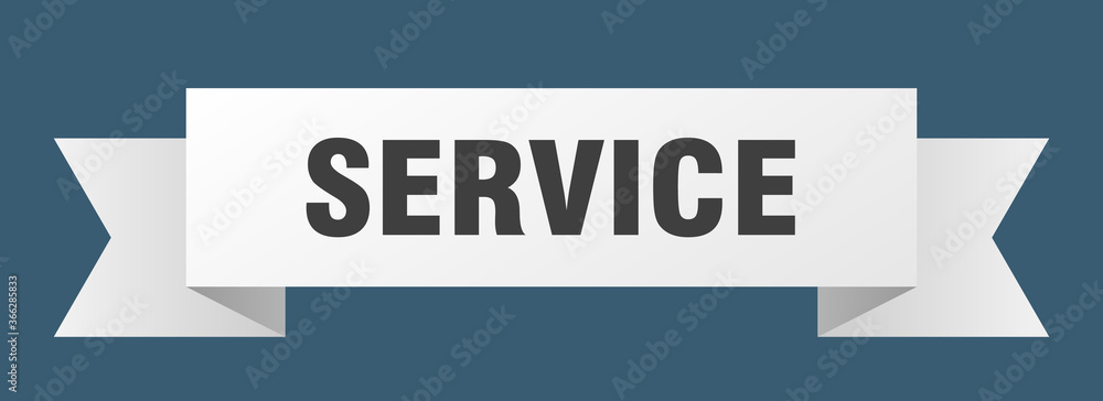 service ribbon. service paper band banner sign service ribbon. service paper band banner sign