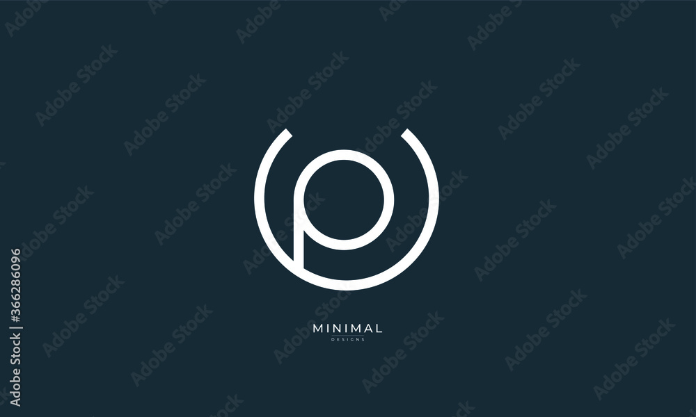 Alphabet letter icon logo UP or PU Alphabet letter icon logo UP or PU