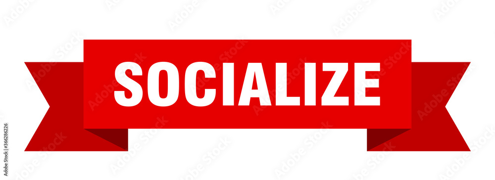 socialize ribbon. socialize paper band banner sign socialize ribbon. socialize paper band banner sign