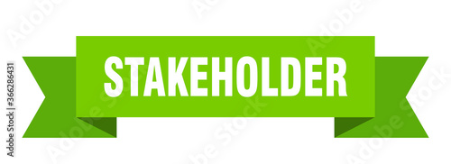 stakeholder ribbon. stakeholder paper band banner sign