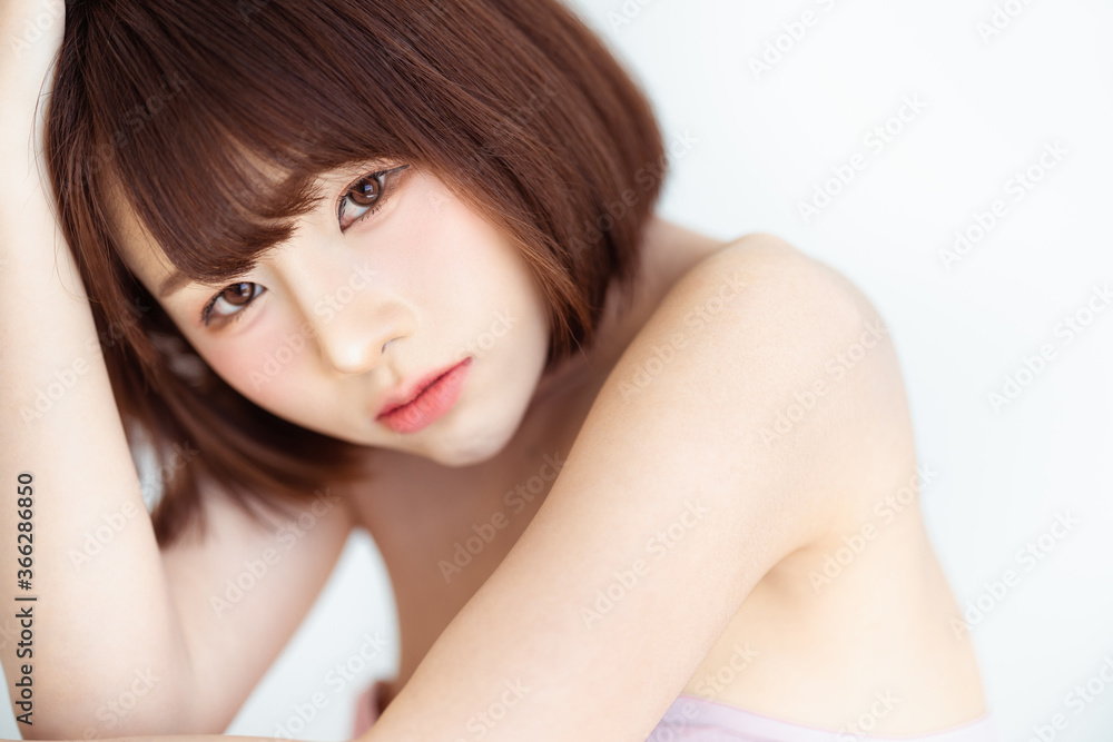 Headshot portrait of young asian woman sexy girl using as background cosmetics woman makeup fashion people model Headshot portrait of young asian woman sexy girl using as background cosmetics woman makeup fashion people model