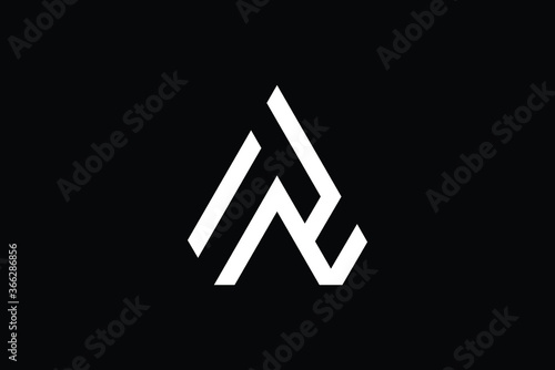 Minimal Innovative Initial TN logo and NT logo. Letter TN NT creative elegant Monogram. Premium Business logo icon. White color on black background