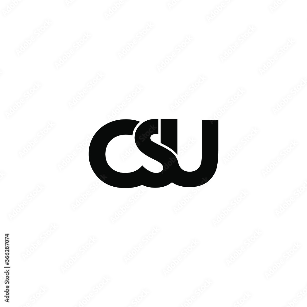 csu letter original monogram logo design csu letter original monogram logo design