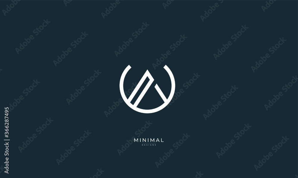 Alphabet letter icon logo UA or AU Alphabet letter icon logo UA or AU