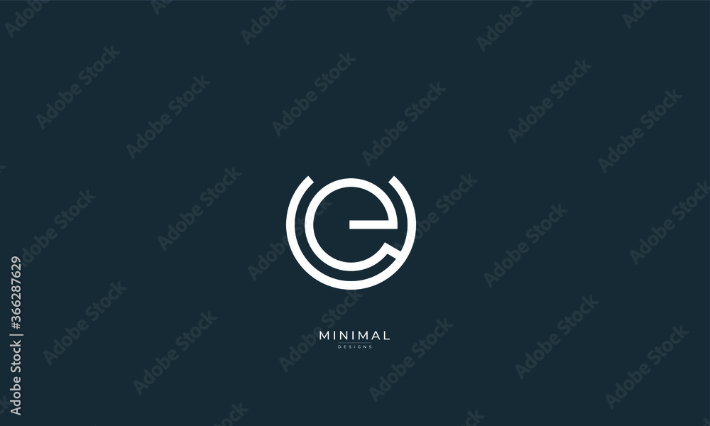Alphabet letter icon logo UE or EU Alphabet letter icon logo UE or EU