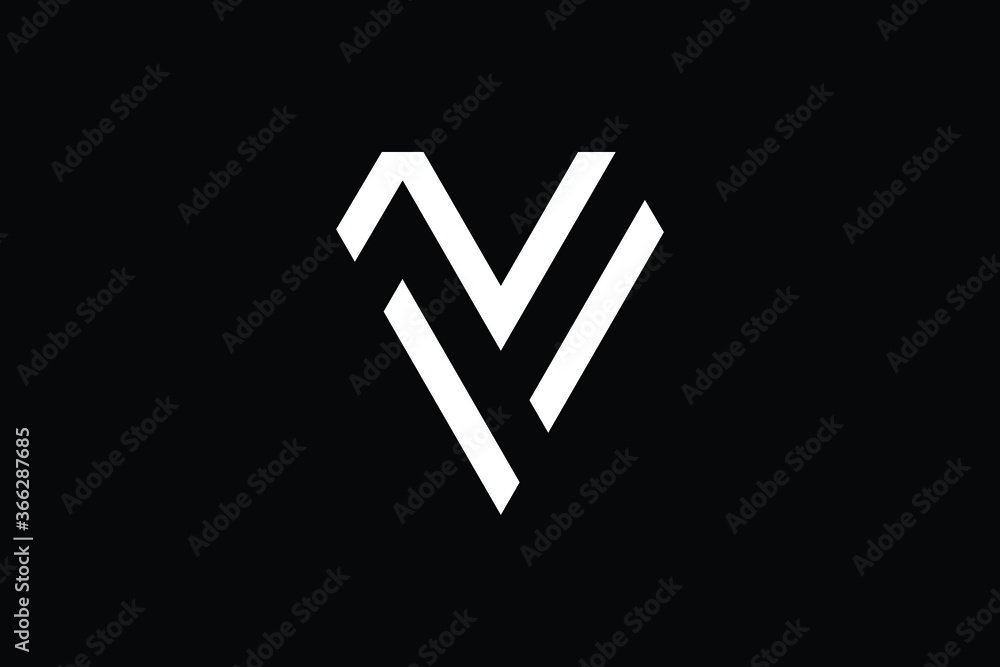 Minimal Innovative Initial VY logo and YV logo. Letter VY YV creative elegant Monogram. Premium Business logo icon. White color on black background