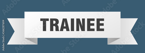 trainee ribbon. trainee paper band banner sign