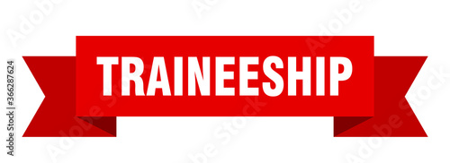 traineeship ribbon. traineeship paper band banner sign