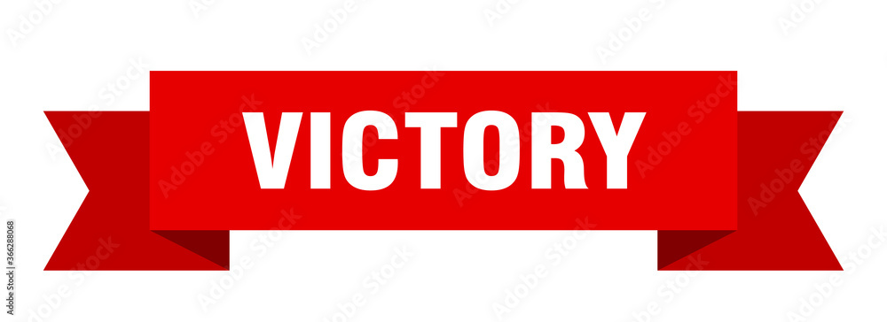 victory ribbon. victory paper band banner sign victory ribbon. victory paper band banner sign
