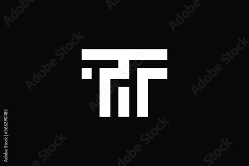 Minimal Innovative Initial TM logo and MT logo. Letter TM MT creative elegant Monogram. Premium Business logo icon. White color on black background