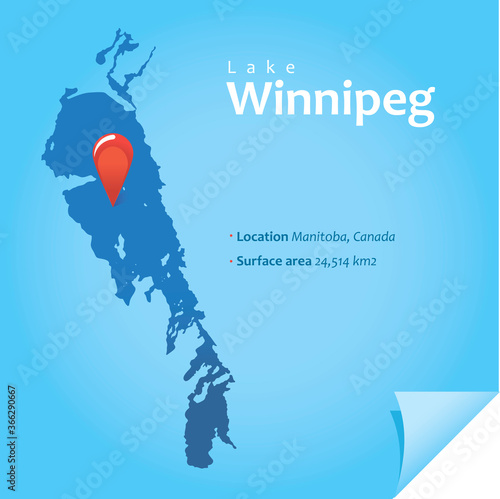  Winnipeg lake vector