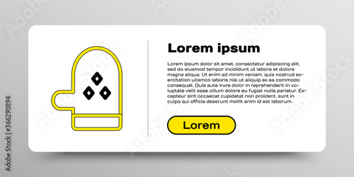 Line Oven glove icon isolated on white background. Kitchen potholder sign. Cooking glove. Colorful outline concept. Vector.