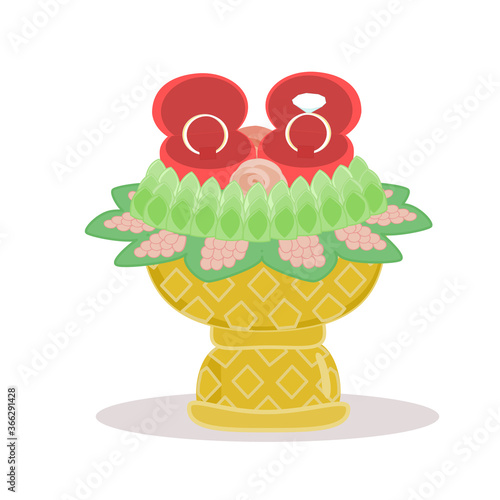 Khan Mak Procession at a Thai Wedding vector