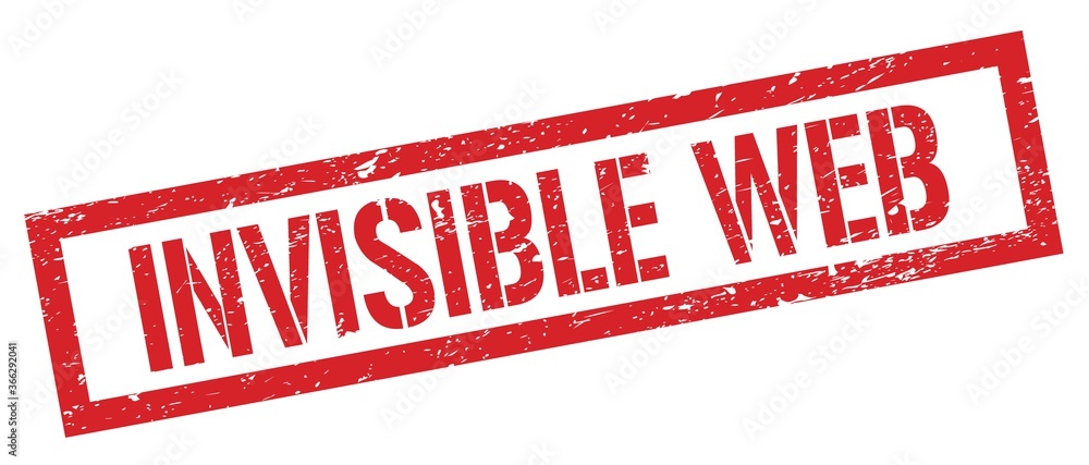 INVISIBLE WEB red grungy rectangle stamp. INVISIBLE WEB red grungy rectangle stamp.