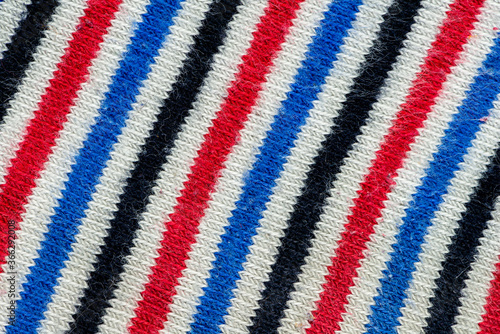 Striped color cotton fabric texture background.