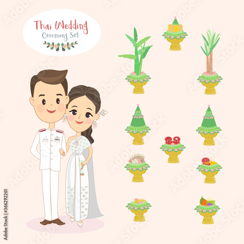 Couple in Thai Costume for Wedding Card