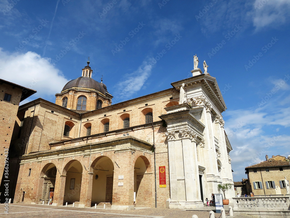 The Urbino Cathedral in Urbino, ITALY