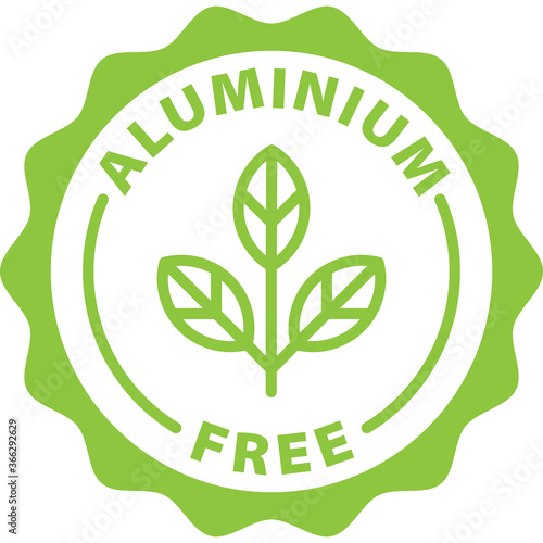aluminium free deodorant antiperspirant isolated green outline stamp icon vector circle