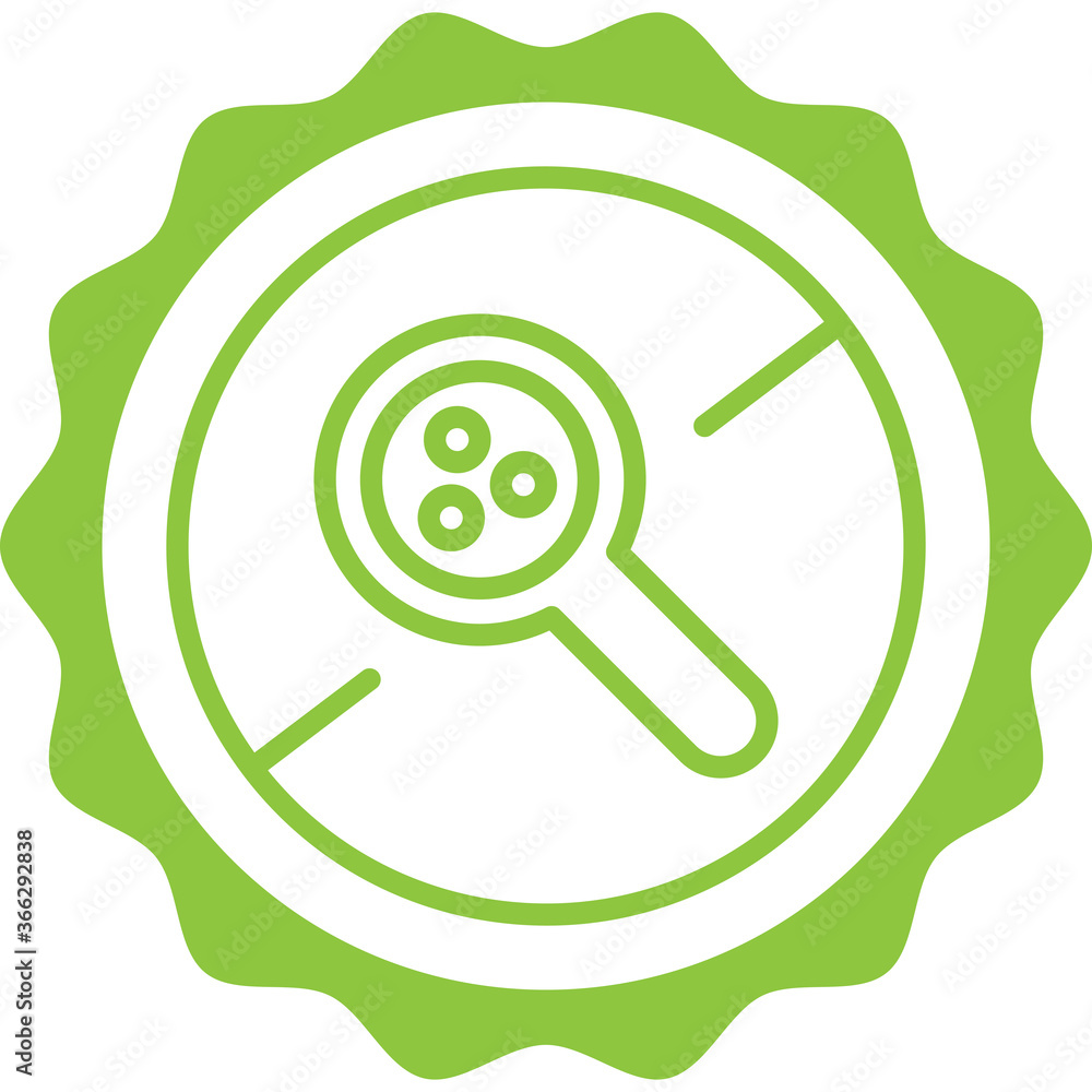 microplastic free isolated green outline stamp icon vector circle microplastic free isolated green outline stamp icon vector circle