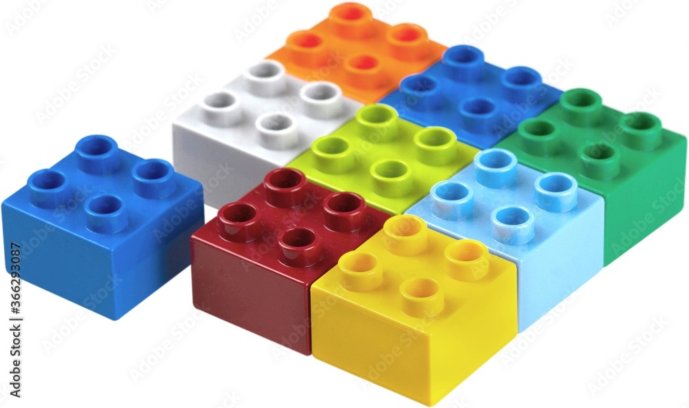 Plastic block. Plastic block.