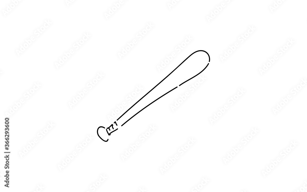 アナログ手書き風のゆるいタッチのアイコン:バット アナログ手書き風のゆるいタッチのアイコン:バット