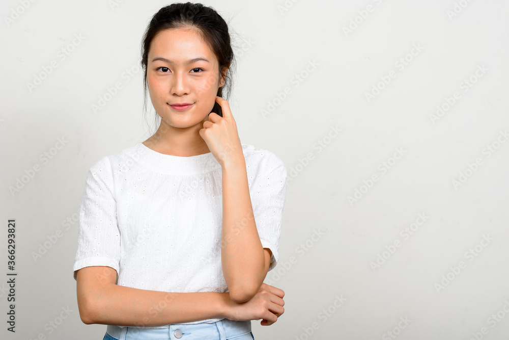 Portrait of young beautiful Asian teenage girl Portrait of young beautiful Asian teenage girl