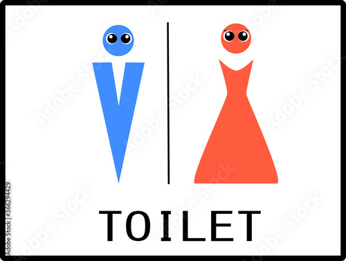 顔がついた大人のトイレマーク