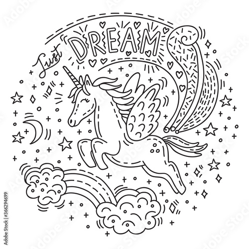 Doodle unicorn dream