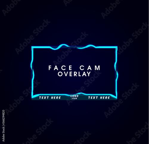Streaming blue Screen Panel design - VECTOR