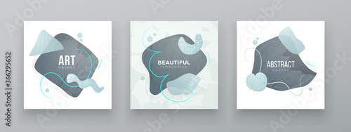 Liquid abstract banner design. Fluid Vector shaped background. Modern Graphic Template Banner pattern for social media and web sites