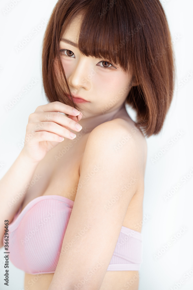 Headshot portrait of young asian woman sexy girl using as background cosmetics woman makeup fashion people model Headshot portrait of young asian woman sexy girl using as background cosmetics woman makeup fashion people model
