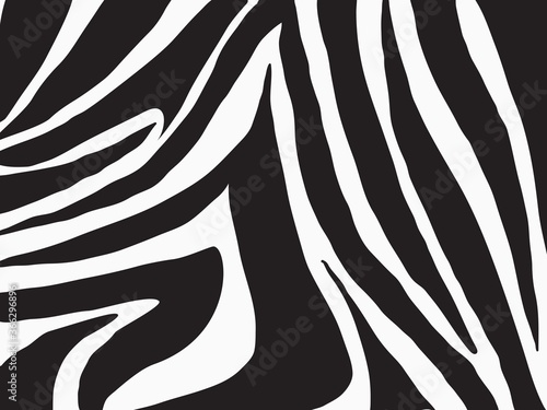 simple hand drawn black and white stripes pattern zebra like skin for background  wallpaper  texture  banner  label etc. vector design.