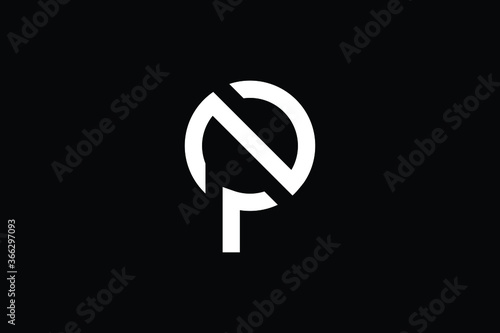 Minimal Innovative Initial PN logo and NP logo. Letter NP PN creative elegant Monogram. Premium Business logo icon. White color on black background