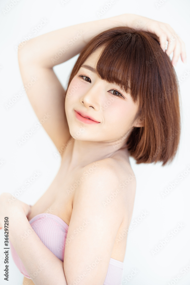 Headshot portrait of young asian woman sexy girl using as background cosmetics woman makeup fashion people model Headshot portrait of young asian woman sexy girl using as background cosmetics woman makeup fashion people model