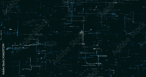 Abstract digital network data background, 3D rendering