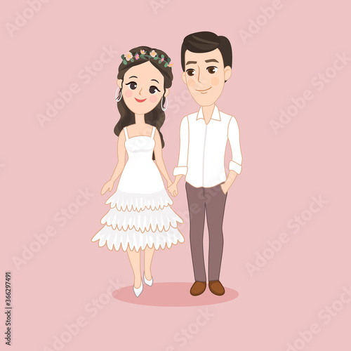 Fototapeta Naklejka Na Ścianę i Meble -  Couple in Thai Costume for Wedding Card