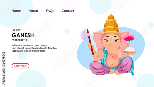 Lord Ganesha, idol in traditional Indian clothes