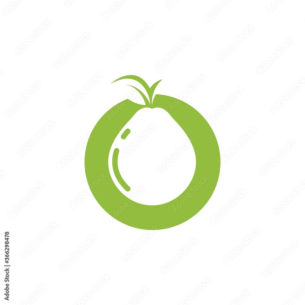 guava fruit vector icon illustration design guava fruit vector icon illustration design