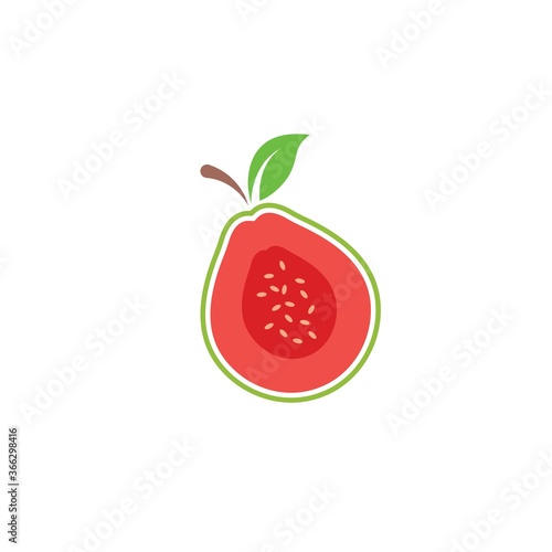 guava fruit vector icon illustration design