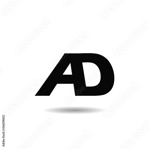 AD Logo Design with shadow