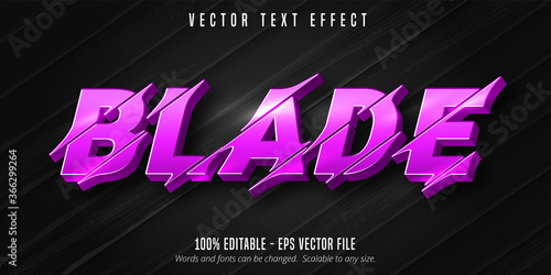 Blade text, cutout style editable text effect Fototapete